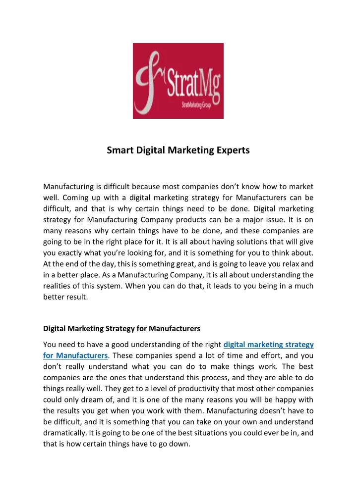 smart digital marketing experts