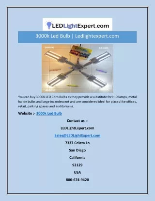 3000k led bulb ledlightexpert com