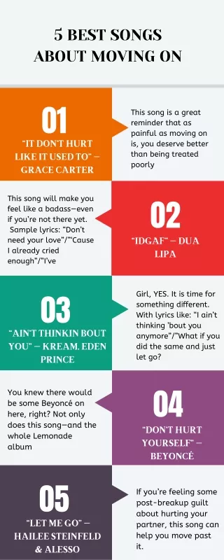 5 best songs about moving on
