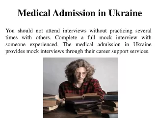 Medical Admission in Ukraine