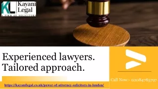 Power Of Attorney Solicitors London
