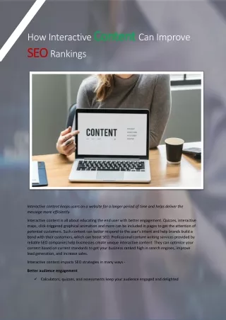 how interactive content seo seo rankings