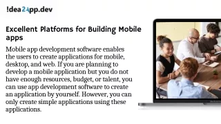Excellent platforms for building mobile apps