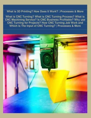 3D Printing Services CNC Machining and Turning Services in Delhi Bangalore and Pune