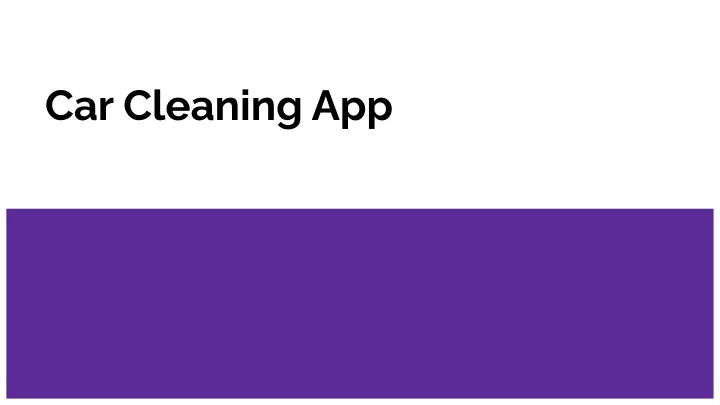 car cleaning app