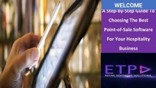a step by step guide to choosing the best point of sale software for your hospitality business