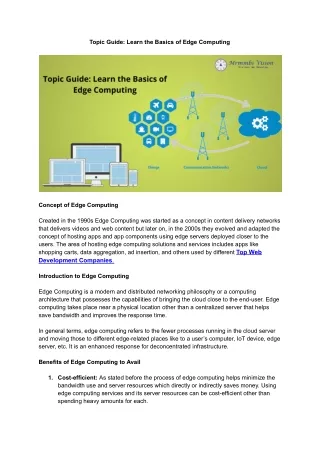topic guide learn the basics of edge computing