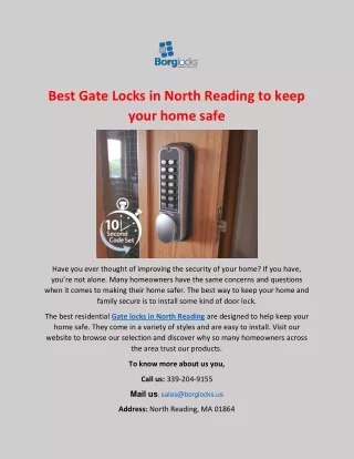 best gate locks in north reading to keep your