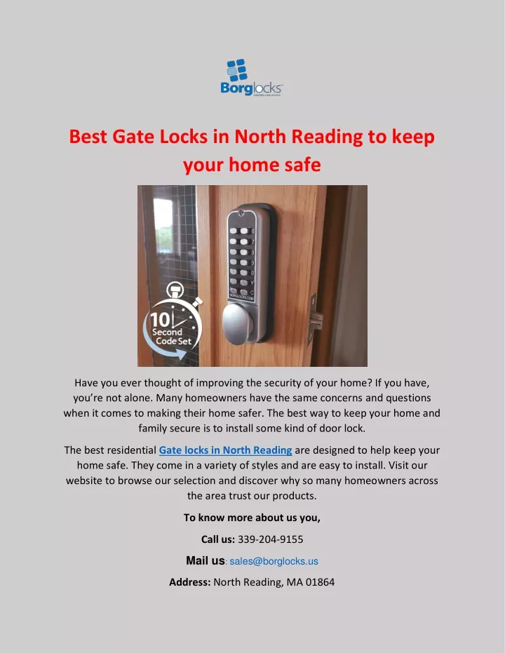 best gate locks in north reading to keep your