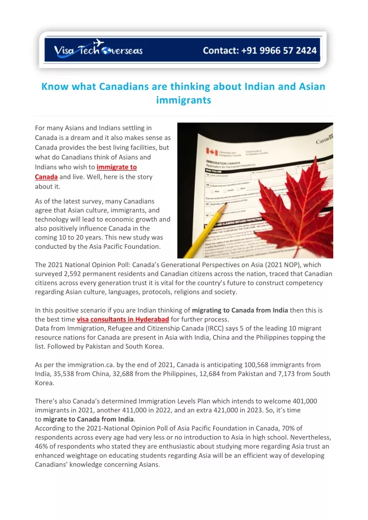 know what canadians are thinking about indian
