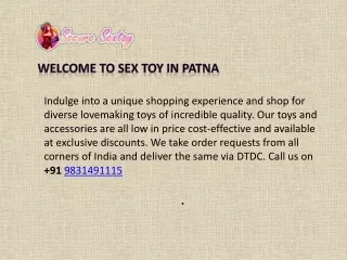 Sex Toys In Patna | Securesextoy | Call 9831491115