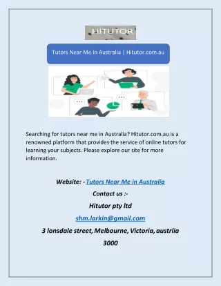 tutors near me in australia hitutor com au
