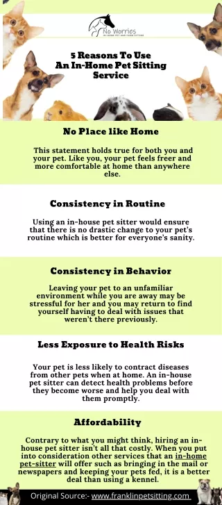 5 Reasons To Use An In-Home Pet Sitting Service