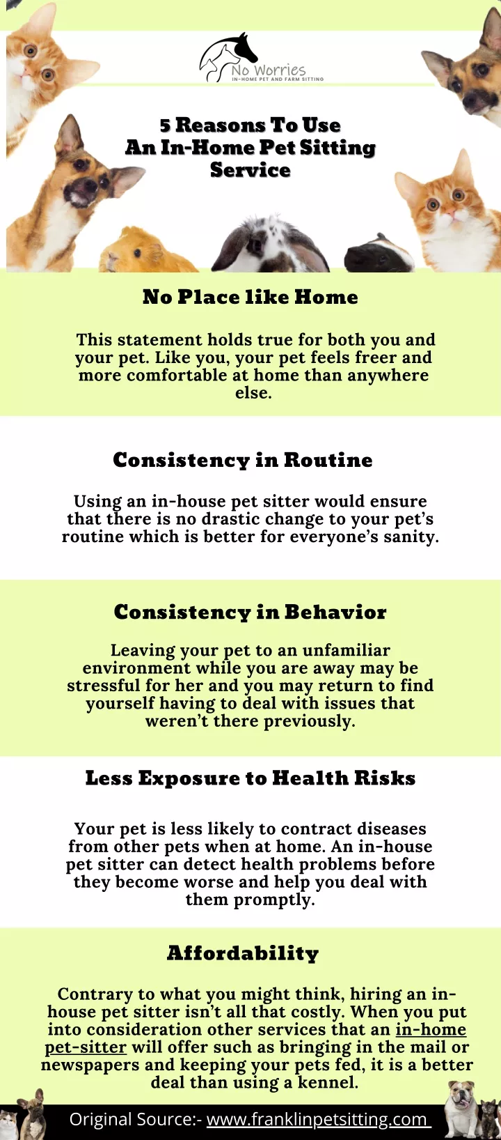 5 reasons to use an in home pet sitting service