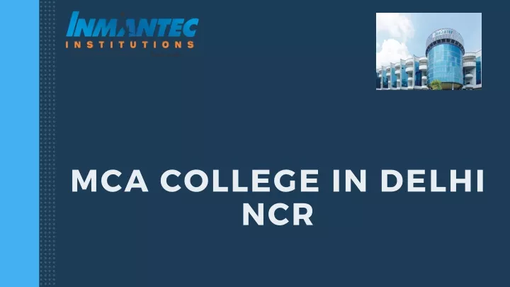 mca college in delhi ncr