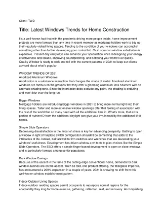 client twd title latest windows trends for home