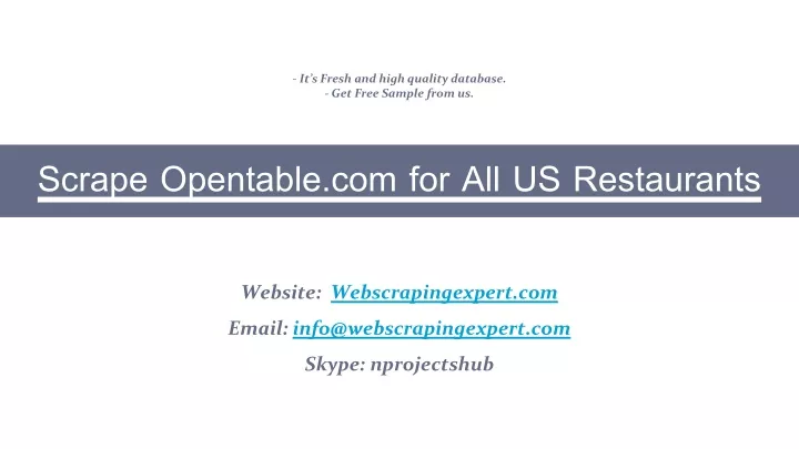 it s fresh and high quality database get free