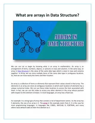 What are arrays in Data Structure