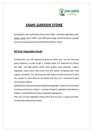 PPT Sams Garden Store