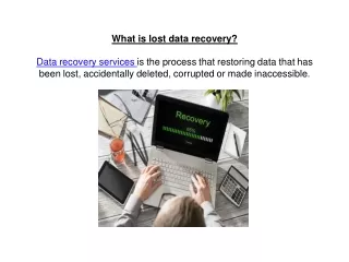 Lost data recovery services in India