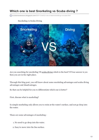 scubainandamans.blogspot.com-Which one is best Snorkeling vs Scuba diving