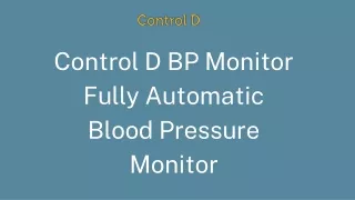 control d bp monitor fully automatic blood