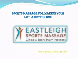 Sports Massage for Making Your Life a Better One