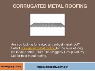 Corrugated Metal Roofing