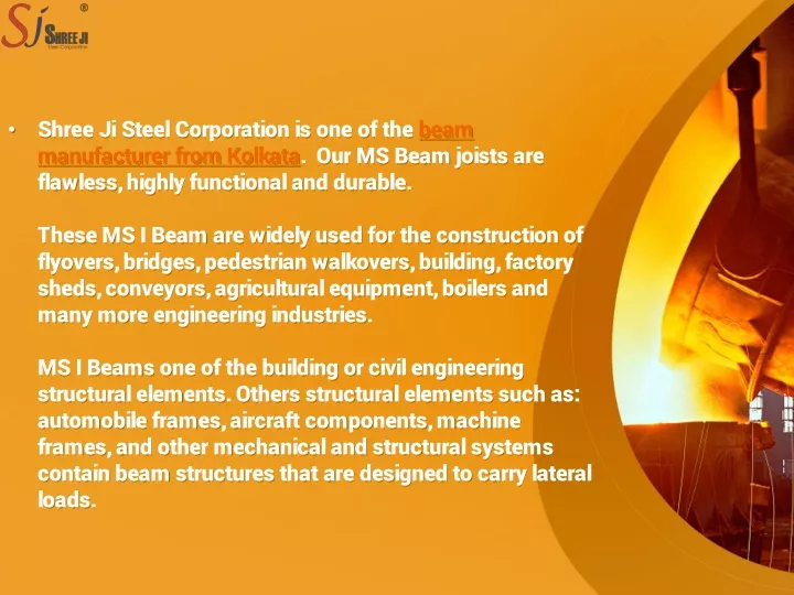 shree ji steel corporation is one of the beam