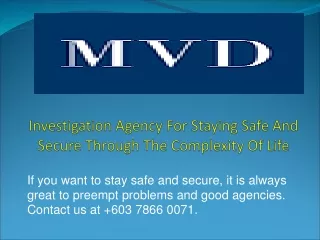 investigation agency for staying safe and secure through the complexity of life