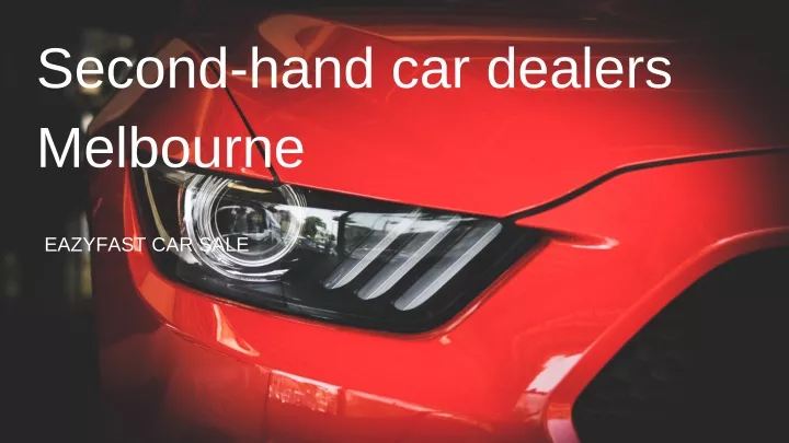 second hand car dealers melbourne