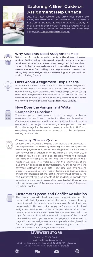 exploring a brief guide on assignment help canada