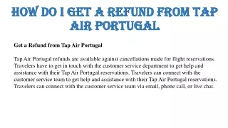 How Do I Get a Refund from Tap Air Portugal - Faresflow