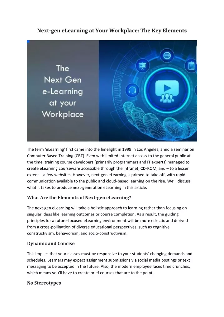 next gen elearning at your workplace