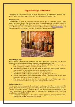 imported rugs in houston