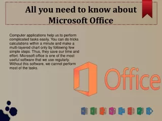 All you need to know about Microsoft Office