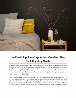Landlite Philippines Corporation One-Stop Shop for All Lighting Needs