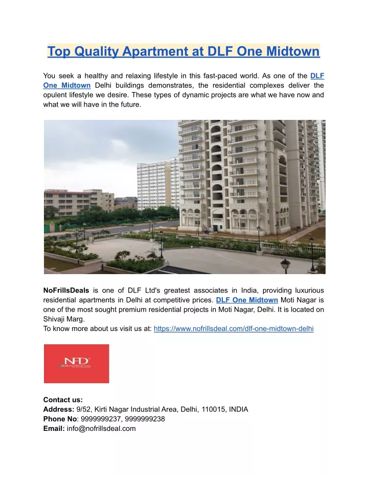 top quality apartment at dlf one midtown