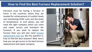 how to find the best furnace replacement solution