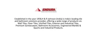 Ipnr Endura - A Complete Range of Construction Chemicals