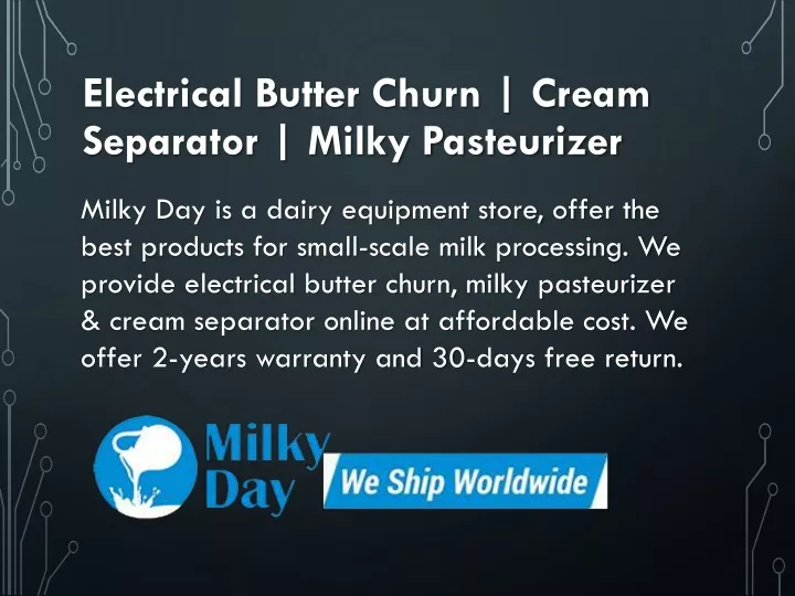 electrical butter churn cream separator milky pasteurizer