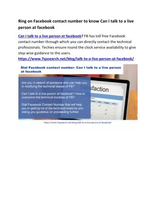 ring on facebook contact number to know