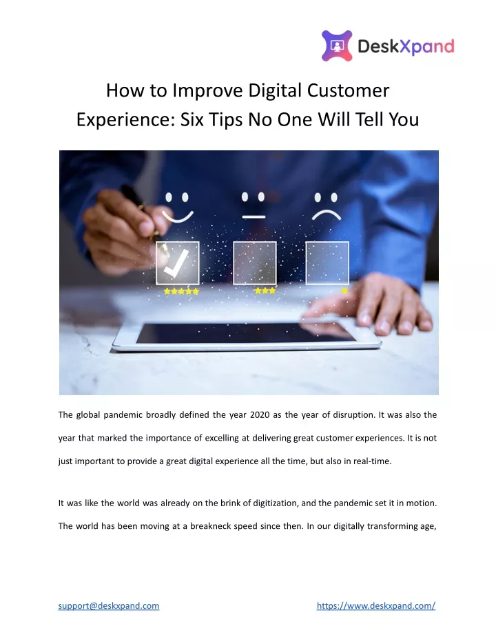 how to improve digital customer experience