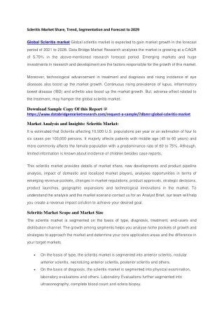 scleritis market share trend segmentation