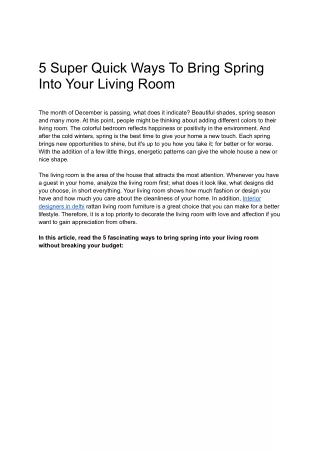 5 super quick ways to bring spring into your