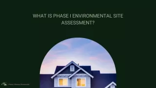 phase I environmental site assessment