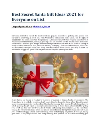 Best Secret Santa Gift Ideas 2021 for Everyone on List