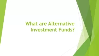 what are alternative investment funds