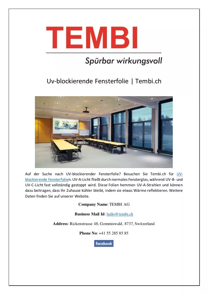 uv blockierende fensterfolie tembi ch