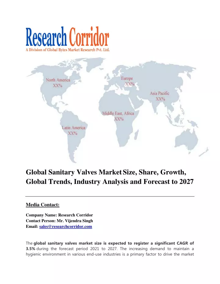 global sanitary valves market size share growth